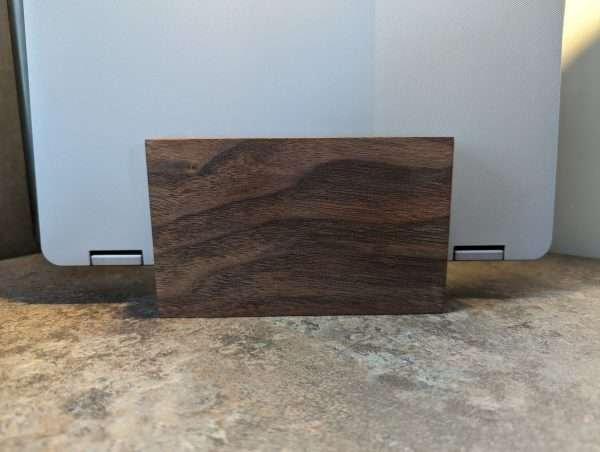 Black Walnut vertical laptop stand lamp