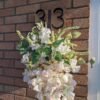 House number/address sign planter - Solid Oak and Black Walnut