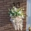 House number/address sign planter - Solid Oak and Black Walnut