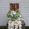 House number/address sign planter - Solid Oak and Black Walnut