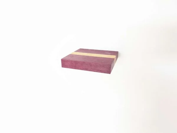 Mini floating screw in shelf - Purpleheart & Oak