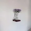 Mini floating screw in shelf - Purpleheart & Oak