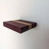 Mini floating screw in shelf - Purpleheart & Oak