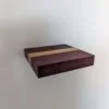 Mini floating screw in shelf - Purpleheart & Oak