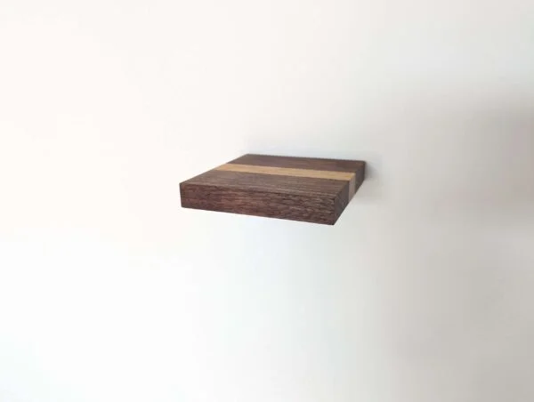 Mini floating screw in shelf - Oak & Black Walnut