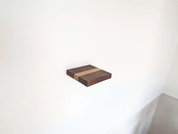 Mini floating screw in shelf - Oak & Black Walnut