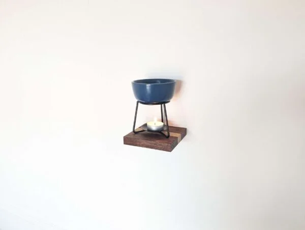 Mini floating screw in shelf - Oak & Black Walnut