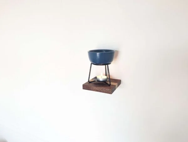 Mini floating screw in shelf - Oak & Black Walnut