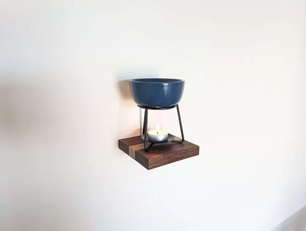 Mini floating screw in shelf - Oak & Black Walnut