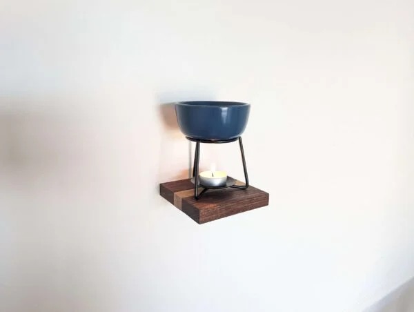 Mini floating screw in shelf - Oak & Black Walnut
