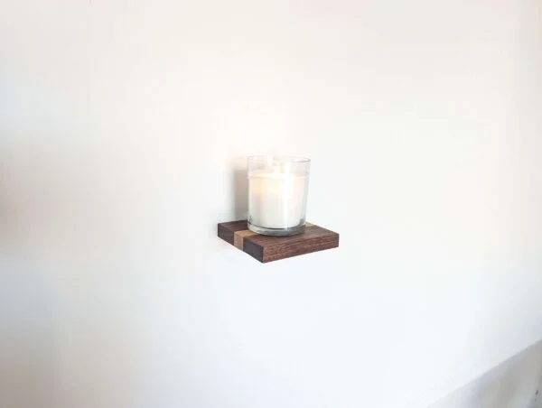 Mini floating screw in shelf - Oak & Black Walnut