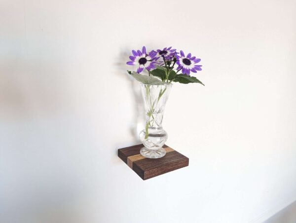 Mini floating screw in shelf - Oak & Black Walnut