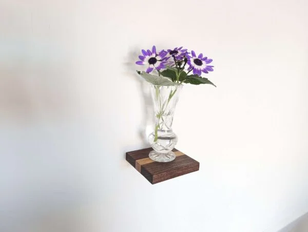 Mini floating screw in shelf - Oak & Black Walnut
