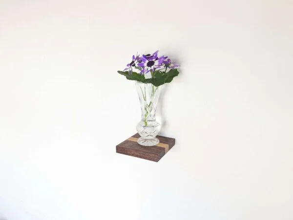 Mini floating screw in shelf - Oak & Black Walnut