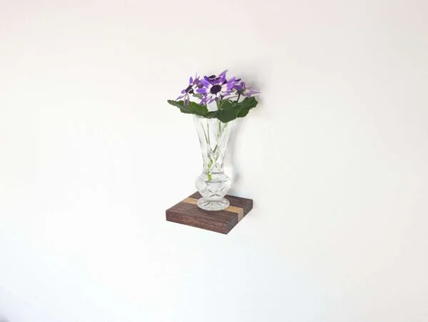 Mini floating screw in shelf - Oak & Black Walnut