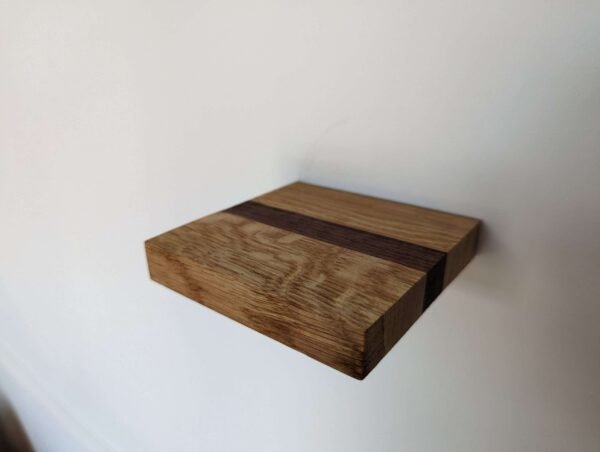 Mini floating screw in shelf - Oak & Black Walnut