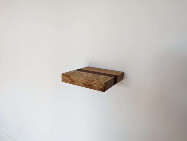 Mini floating screw in shelf - Oak & Black Walnut