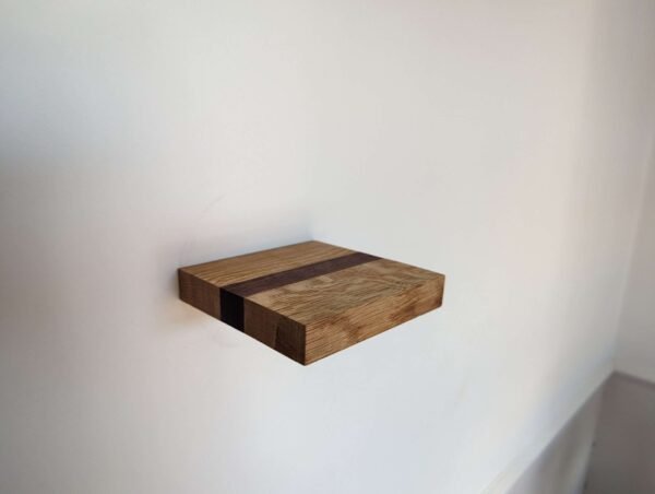 Mini floating screw in shelf - Oak & Black Walnut