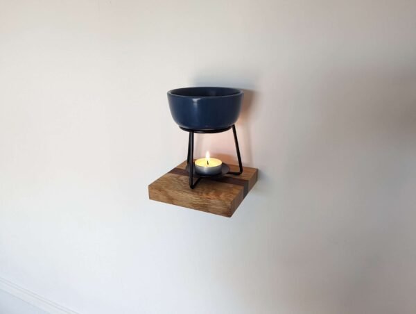 Mini floating screw in shelf - Oak & Black Walnut