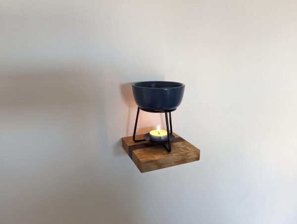 Mini floating screw in shelf - Oak & Black Walnut