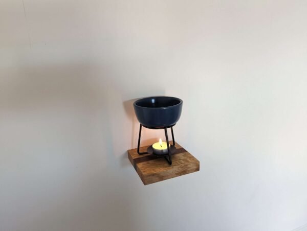 Mini floating screw in shelf - Oak & Black Walnut