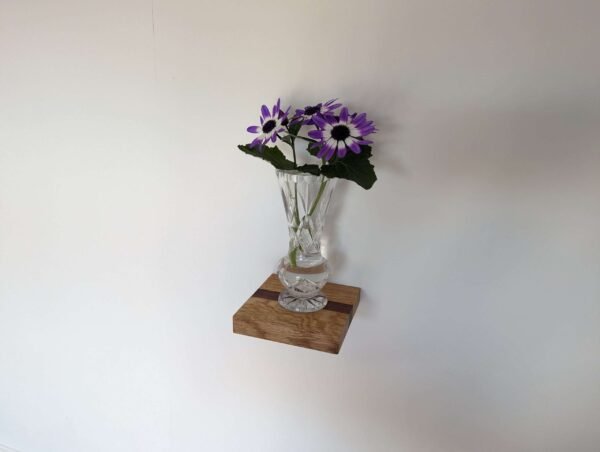 Mini floating screw in shelf - Oak & Black Walnut