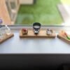 Low profile Windowsill stand, bathroom and countertop riser, plant display shelf, shop display - Solid Oak