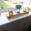 Low profile Windowsill stand, bathroom and countertop riser, plant display shelf, shop display - Solid Oak