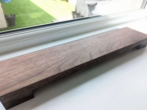 Low profile Windowsill stand/riser, bathroom and countertop shelf, plant display, shop display - Solid Black Walnut
