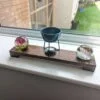 Low profile Windowsill stand/riser, bathroom and countertop shelf, plant display, shop display - Solid Black Walnut