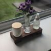 Low profile Windowsill stand/riser, bathroom and countertop shelf, plant display, shop display - Solid Black Walnut