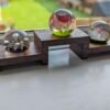 Low profile Windowsill stands, bathroom and countertop risers, plant display shelfs, crystal display – Solid Black Walnut – Set of 3