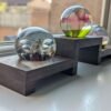 Low profile Windowsill stands, bathroom and countertop risers, plant display shelfs, crystal display – Solid Black Walnut – Set of 3