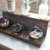 Floating countertop shelf, Windowsill stand, bathroom shelf, plant display shelf, shop display - Solid Black Walnut