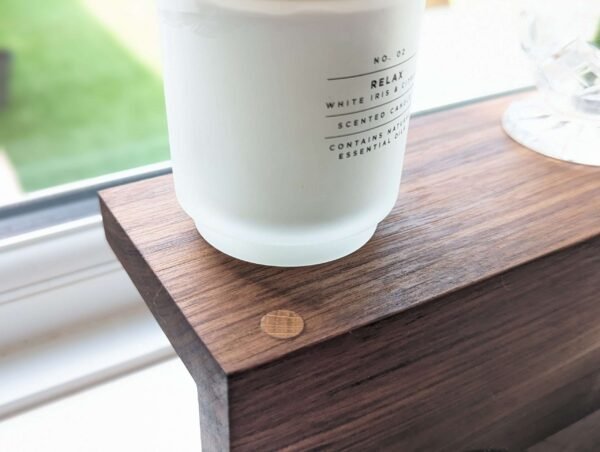 Floating countertop shelf, Windowsill stand, bathroom shelf, plant display shelf, shop display - Solid Black Walnut