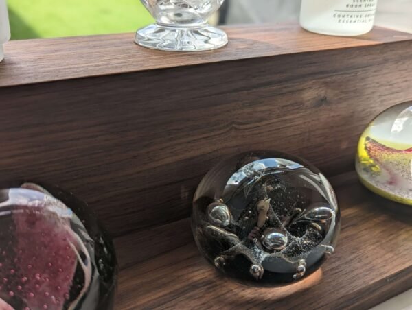 Floating countertop shelf, Windowsill stand, bathroom shelf, plant display shelf, shop display - Solid Black Walnut
