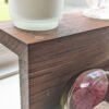Floating countertop shelf, Windowsill stand, bathroom shelf, plant display shelf, shop display - Solid Black Walnut