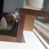 Solid Oak floating display shelf, Countertop riser stand, crystal display, windowsill stand