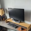 Our truly unique take on an adjustable monitor riser/stand comprising of solid Oak throughout.