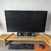 Our truly unique take on an adjustable monitor riser/stand comprising of solid Oak throughout.