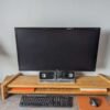 Our truly unique take on an adjustable monitor riser/stand comprising of solid Oak throughout.