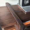 An elegant and stylish solid Black Walnut vinyl storage rack for either 12" LPs or 7" Singles that you'll love to have on display.