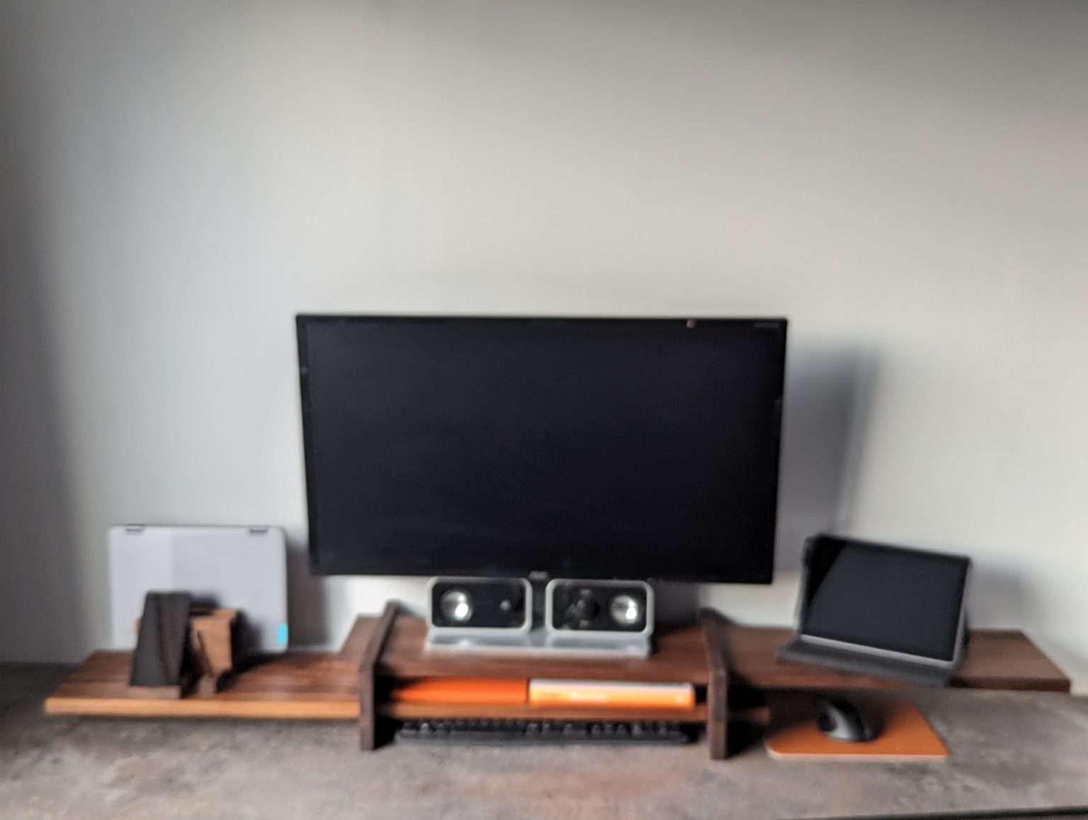 Adjustable Black Walnut monitor stand/shelf/riser, iMac stand… – Wood ...