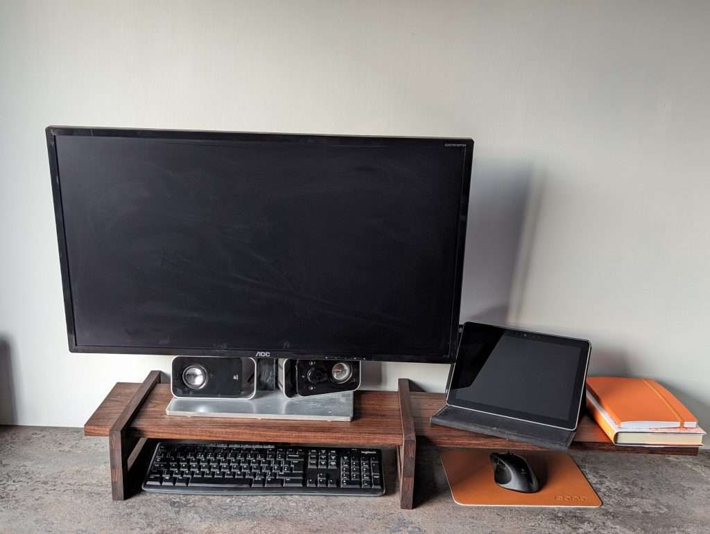 Adjustable Black Walnut monitor stand/shelf/riser, iMac stand… – Wood ...