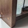 Black Walnut Square Countertop shelf stand, bathroom riser organiser, crystal display pedestal