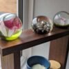 Black Walnut Square Countertop shelf stand, bathroom riser organiser, crystal display pedestal