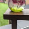 Black Walnut Square Countertop shelf stand, bathroom riser organiser, crystal display pedestal