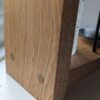Oak Square Countertop shelf stand, bathroom riser organiser, crystal display pedestal
