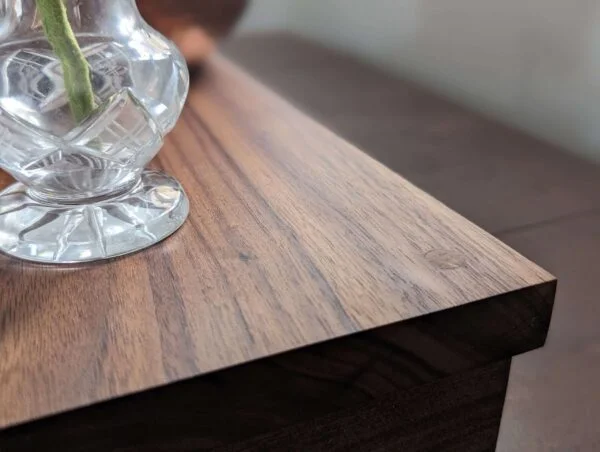 Large raised Dining table runner/centerpiece, Countertop shelf riser - Black Walnut