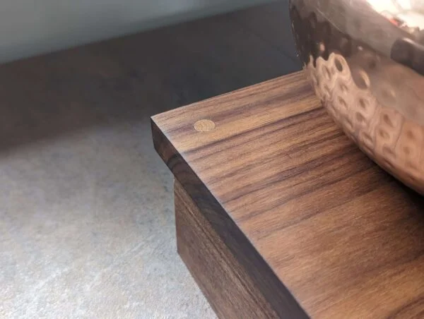 Large raised Dining table runner/centerpiece, Countertop shelf riser - Black Walnut